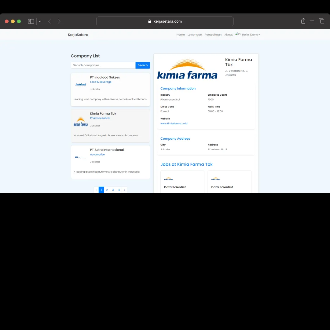 Company Page