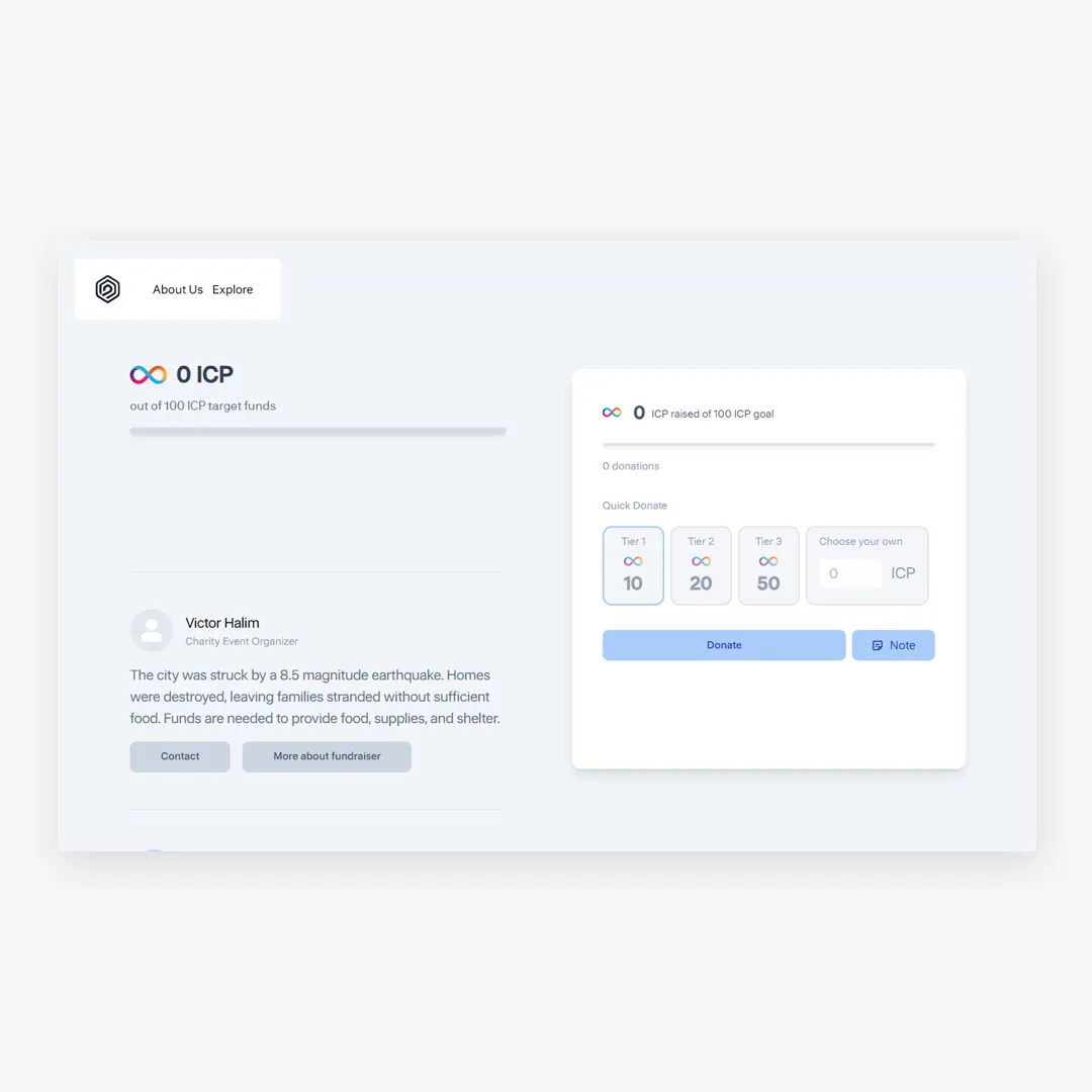 Detail Page - Donate